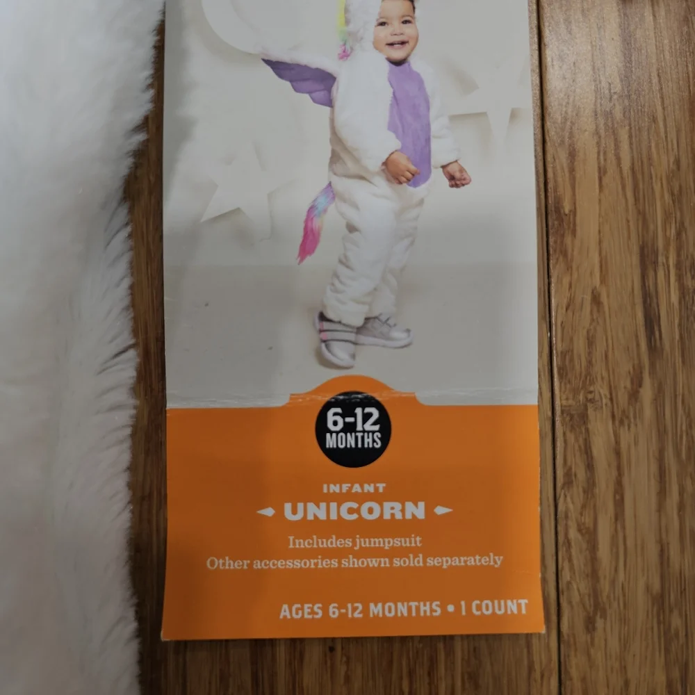 New Target Infant Toddler Sz 6 12 Months Costume Unicorn Dress Up Halloween - Picture 2 of 4